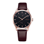 ARIES GOLD ENCHANT LIBERTY ROSE GOLD STAINLESS STEEL L 5031 RG-BK-L BROWN LEATHER STRAP WOMEN'S WATCH - H2 Hub Watches