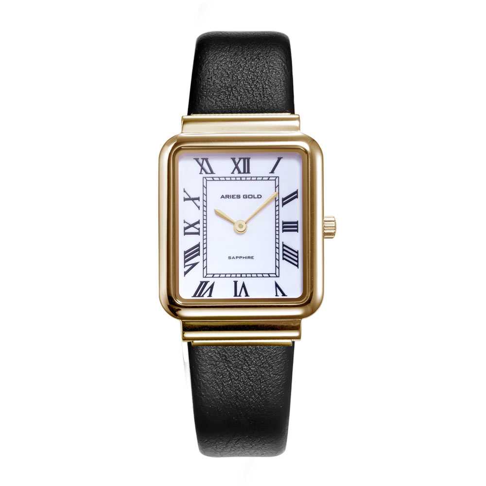 ARIES GOLD ENCHANT ISABELLA GOLD STAINLESS STEEL L 5032Z G-W-L LEATHER STRAP WOMEN'S WATCH - H2 Hub Watches