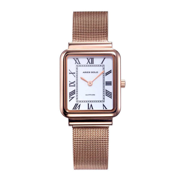 ARIES GOLD ENCHANT ISABELLA ROSE GOLD STAINLESS STEEL L 5032Z RG-W MESH STRAP WOMEN'S WATCH - H2 Hub Watches