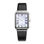 ARIES GOLD ENCHANT ISABELLA SILVER STAINLESS STEEL L 5032Z S-W-L LEATHER STRAP WOMEN'S WATCH - H2 Hub Watches