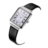ARIES GOLD ENCHANT ISABELLA SILVER STAINLESS STEEL L 5032Z S-W-L LEATHER STRAP WOMEN'S WATCH - H2 Hub Watches