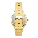 ARIES GOLD ENCHANT FLEUR GOLD STAINLESS STEEL L 5035 G-ORFL LEATHER STRAP WOMEN'S WATCH - H2 Hub Watches