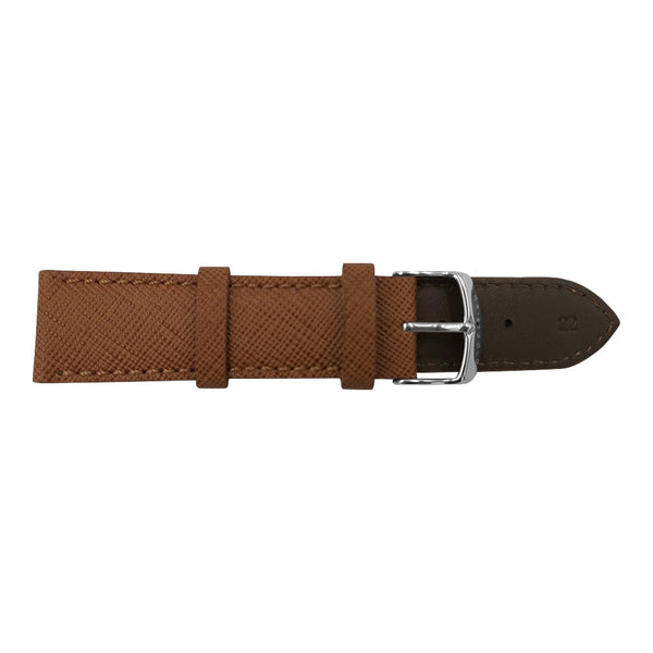 ARIES GOLD AG-L0053-22 BROWN LEATHER STRAP