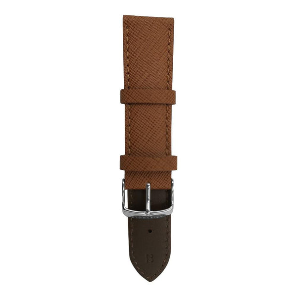 ARIES GOLD AG-L0053-22 BROWN LEATHER STRAP