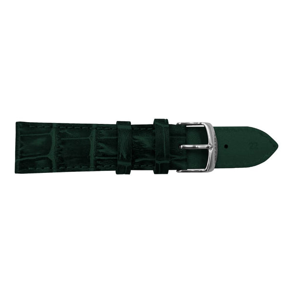 ARIES GOLD AG-L0056-22 GREEN LEATHER STRAP