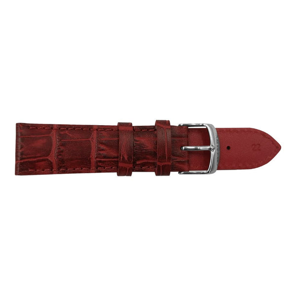 ARIES GOLD AG-L0057-22 RED LEATHER STRAP