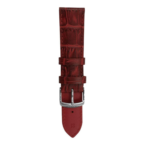 ARIES GOLD AG-L0057-22 RED LEATHER STRAP