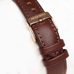 ARIES GOLD URBAN SANTOS ROSE GOLD STAINLESS STEEL L 1023 RG-W BROWN LEATHER STRAP WOMEN'S WATCH - H2 Hub Watches