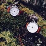 ARIES GOLD URBAN SANTOS SILVER STAINLESS STEEL L 1023 S-W BROWN LEATHER STRAP WOMEN'S WATCH - H2 Hub Watches