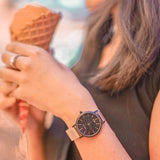 ARIES GOLD COSMO BLACK STAINLESS STEEL L 1024 BK-BKRG WOMEN'S WATCH - H2 Hub Watches