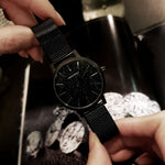 ARIES GOLD COSMO BLACK STAINLESS STEEL L 1024 BK-BK MESH STRAP WOMEN'S WATCH - H2 Hub Watches