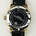 ARIES GOLD URBAN ETERNAL GOLD STAINLESS STEEL L 103 G-BKG BLACK LEATHER STRAP WOMEN'S WATCH - H2 Hub Watches