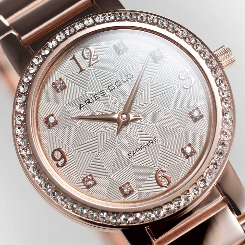 ARIES GOLD ENCHANT STARLET ROSE GOLD STAINLESS STEEL L 126B RD-PATTERN WOMEN'S WATCH - H2 Hub Watches