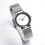 ARIES GOLD ENCHANT SONJA SILVER STAINLESS STEEL L 5003 S-S MESH STRAP WOMEN'S WATCH - H2 Hub Watches