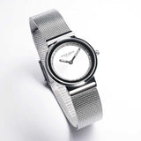 ARIES GOLD ENCHANT SONJA SILVER STAINLESS STEEL L 5003 S-S MESH STRAP WOMEN'S WATCH - H2 Hub Watches