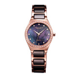 ARIES GOLD ENCHANT ROSE GOLD STAINLESS STEEL L 5014Z RG-BKMOP CERAMIC WOMEN'S WATCH