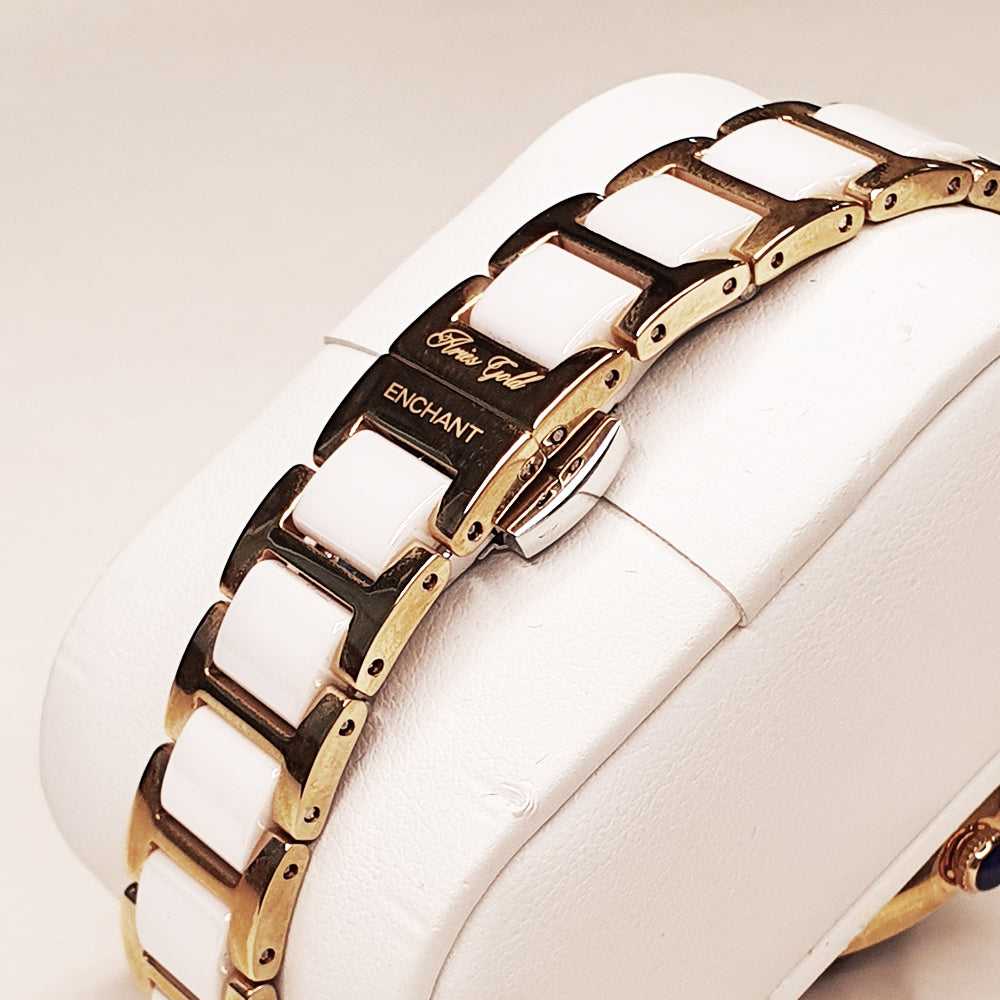 ARIES GOLD ENCHANT CAPELLA ROSE GOLD STAINLESS STEEL L 5015Z RG-W WHITE CERAMIC WOMEN'S WATCH - H2 Hub Watches