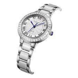 ARIES GOLD ENCHANT CAPELLA SILVER STAINLESS STEEL L 5015Z S-W WHITE CERAMIC WOMEN'S WATCH
