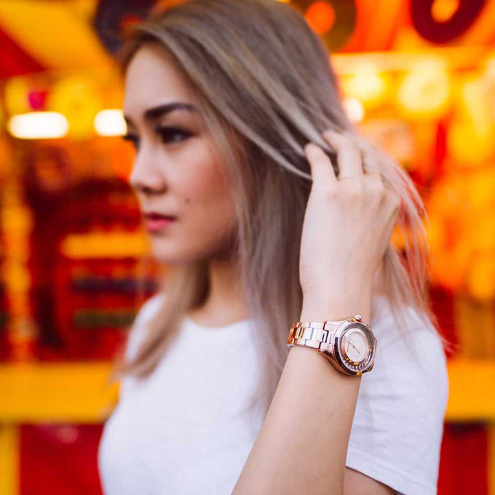 ARIES GOLD ENCHANT VERONA ROSE GOLD STAINLESS STEEL L 5021 RG-MB WOMEN'S WATCH - H2 Hub Watches