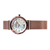 ARIES GOLD ENCHANT JEWEL ROSE GOLD STAINLESS STEEL L 5026 RD-MOP MESH STRAP WOMEN'S WATCH - H2 Hub Watches