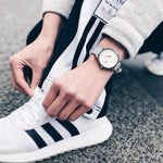 ARIES GOLD WANDERER SILVER STAINLESS STEEL L 5027 S-W GREY LEATHER STRAP WOMEN'S WATCH - H2 Hub Watches