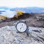 ARIES GOLD WANDERER SILVER STAINLESS STEEL L 5027 S-W GREY LEATHER STRAP WOMEN'S WATCH - H2 Hub Watches