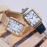 ARIES GOLD ENCHANT ISABELLA GOLD STAINLESS STEEL L 5032Z G-W-L LEATHER STRAP WOMEN'S WATCH - H2 Hub Watches