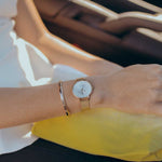 ARIES GOLD ENCHANT GOLD STAINLESS STEEL L 5033Z G-W MESH STRAP WOMEN'S WATCH - H2 Hub Watches