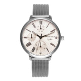 ARIES GOLD VOYAGE SILVER STAINLESS STEEL L 5034 S-S MESH STRAP WOMEN'S WATCH - H2 Hub Watches