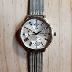 ARIES GOLD VOYAGE SILVER STAINLESS STEEL L 5034 S-S MESH STRAP WOMEN'S WATCH - H2 Hub Watches