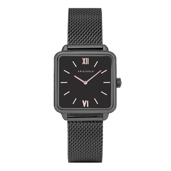 ARIES GOLD MINUIT BLACK L 5038 BK-BKRG WOMEN WATCH - H2 Hub Watches