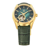 Aries Gold Goldex 8023 Green Dial And Leather Strap Women Watch L 8023 G-GN