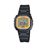 CASIO GENERAL BLACK RESIN STRAP UNISEX WATCH LA-20WH-9ADF-P