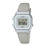 Casio General Digital Gray Leather Unisex Watch LA680WEL-8DF-P