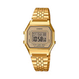 Casio General Digital With Gold Stainless Steel Strap Women Watch LA680WGA-9BDF-P