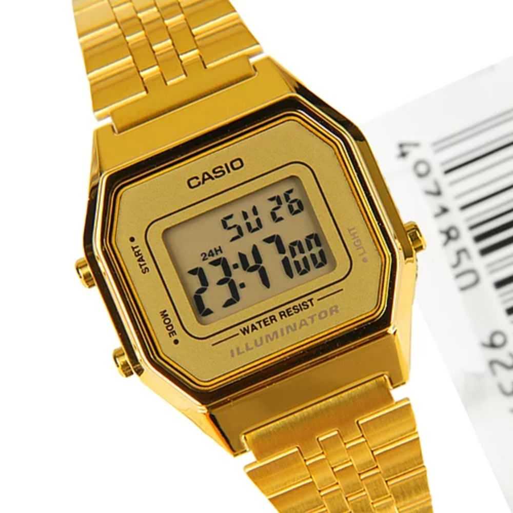 CASIO GENERAL LA680WGA-9DF DIGITAL QUARTZ GOLD STAINLESS STEEL WOMEN'S WATCH - H2 Hub Watches
