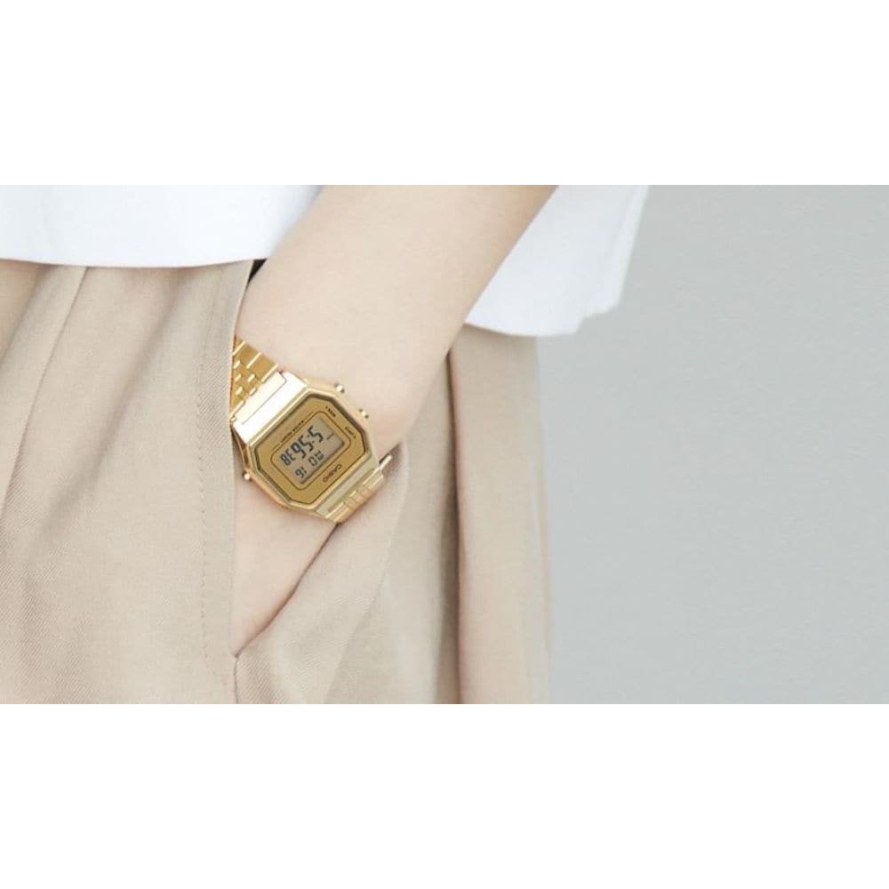 CASIO GENERAL LA680WGA-9DF DIGITAL QUARTZ GOLD STAINLESS STEEL WOMEN'S WATCH - H2 Hub Watches