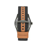 Fossil LE1137 Black Leather And Denim Men's Watch