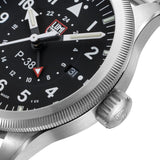 Luminox Air Pilot P-38 Lightning Series GMT - 9522 Silver Stainless Steel Strap Men Watch