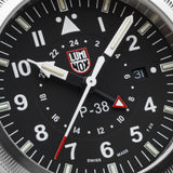 Luminox Air Pilot P-38 Lightning Series GMT - 9522 Silver Stainless Steel Strap Men Watch