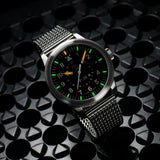 Luminox Air Pilot P-38 Lightning Series GMT - 9522 Silver Stainless Steel Strap Men Watch