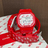 Casio Baby-G & G-Shock Digital Red Resin Strap Unisex Watch LOV-20B-4D