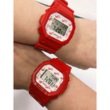 Casio Baby-G & G-Shock Digital Red Resin Strap Unisex Watch LOV-20B-4D