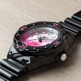 CASIO ANALOG LRW-200H-4EVDR-P BLACK RESIN STRAP WOMEN WATCH
