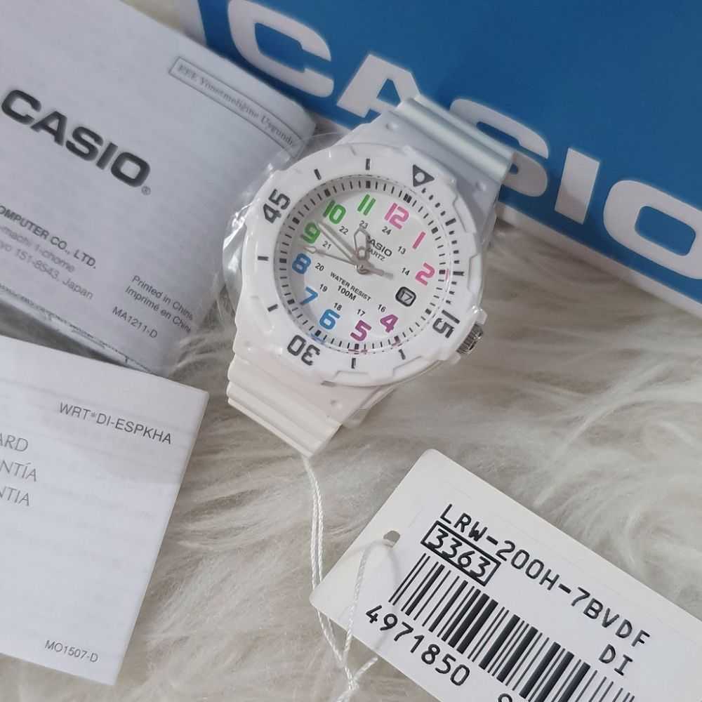 CASIO GENERAL LRW-200H-7BVDF QUARTZ WHITE RESIN WOMEN'S WATCH - H2 Hub Watches