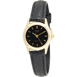 CASIO GENERAL LTP-1094Q-1ARDF-P BLACK LEATHER WOMEN WATCH