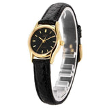 CASIO GENERAL LTP-1094Q-1ARDF-P BLACK LEATHER WOMEN WATCH