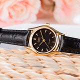 CASIO GENERAL LTP-1094Q-1ARDF-P BLACK LEATHER WOMEN WATCH