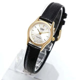CASIO LTP-1094Q-7ARDF-P BLACK LEATHER WOMEN WATCH