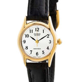 CASIO GENERAL LTP-1094Q-7B1RDF-P BLACK LEATHER WOMEN WATCH